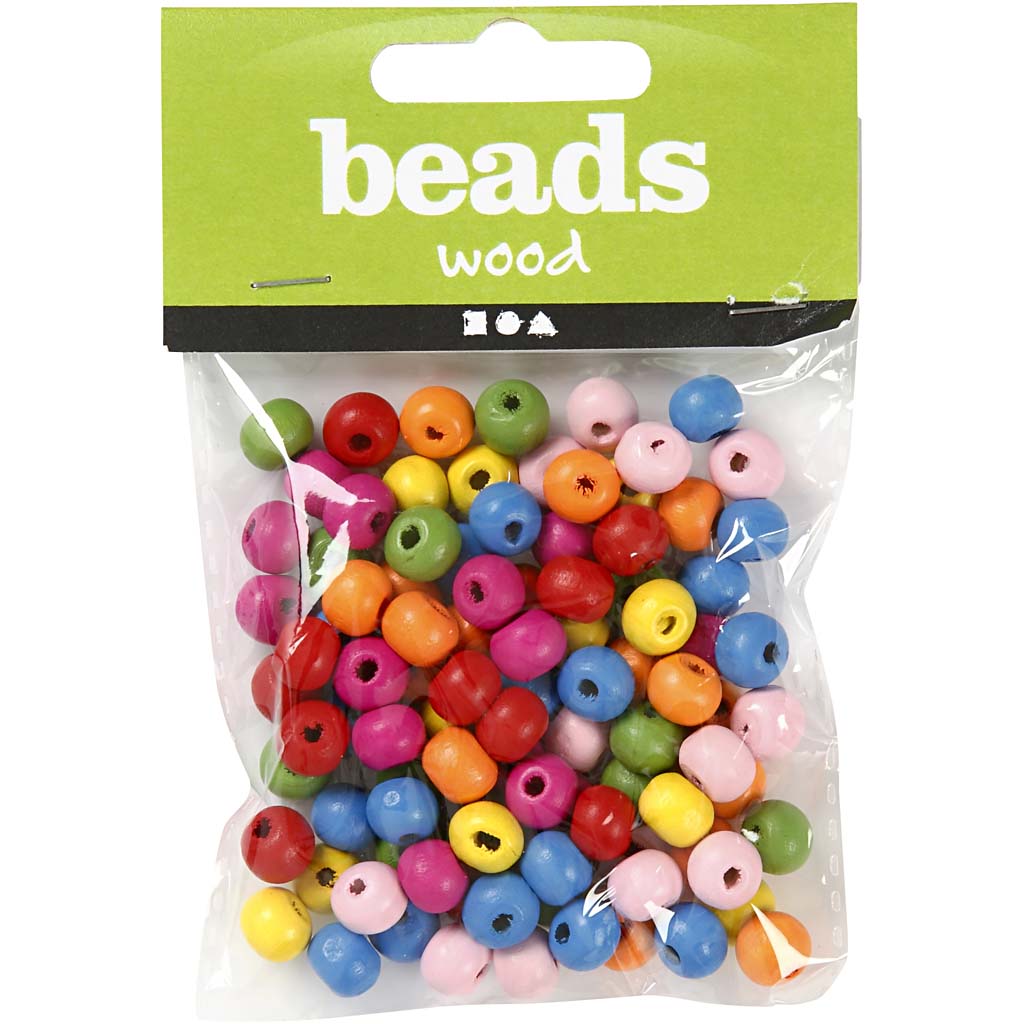 Creativ Company Wooden Peads Mix 8 mm, 90st.