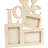 Cadre photo entreprise créative love wood