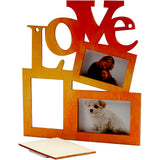 Cadre photo entreprise créative love wood