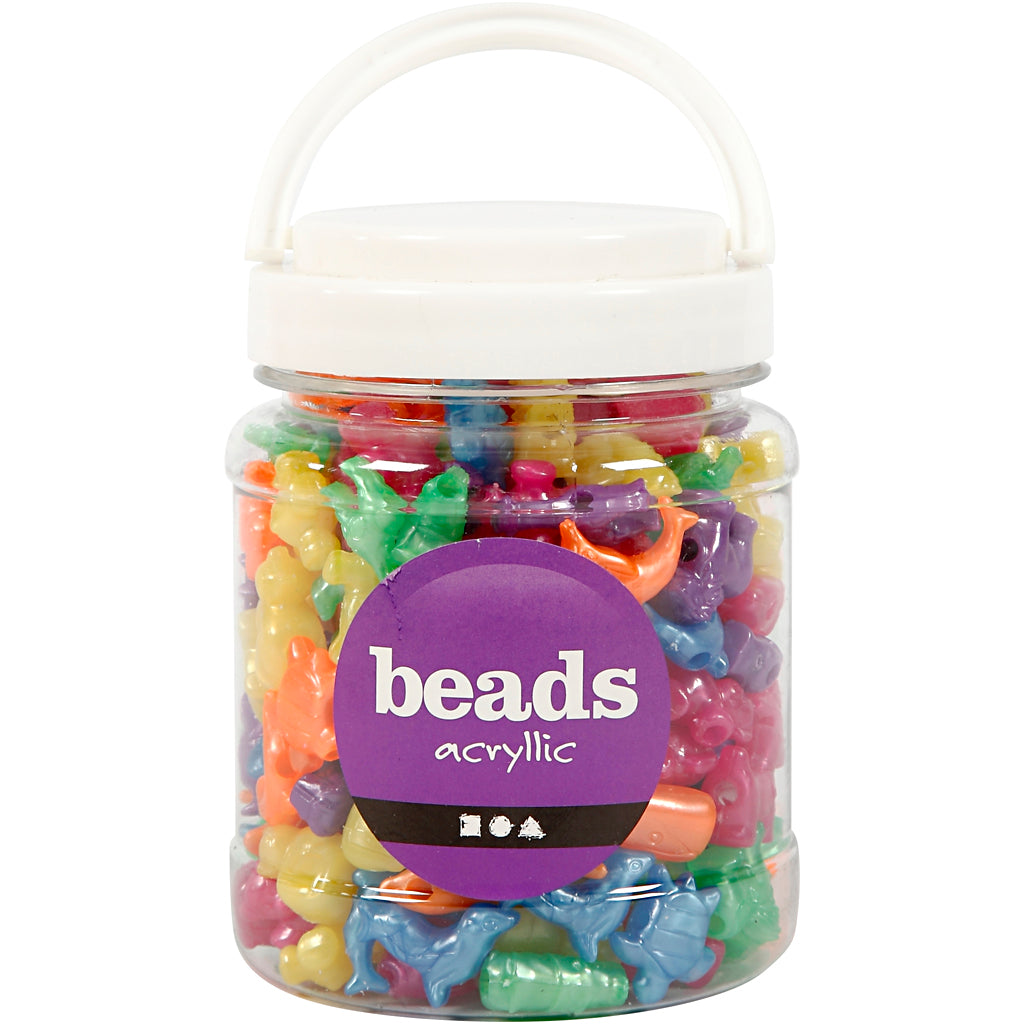 Createiv Company Figura Beads Pearl Clear en Pot, 220st.