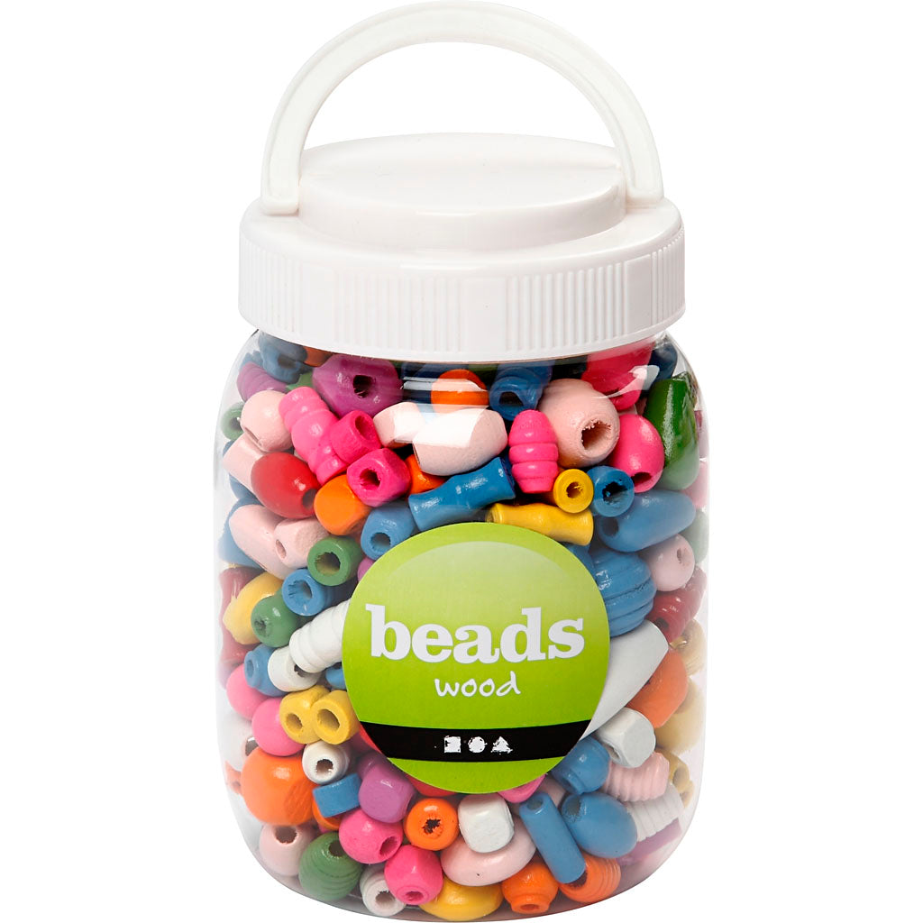 Société créative https: www.ccobby.nl perles-en-bois-taille-5-28-mm-taille-du-trou-2-5-3-mm-ca-466-piece-various-colors-175-gr-400-ml-1-bucket