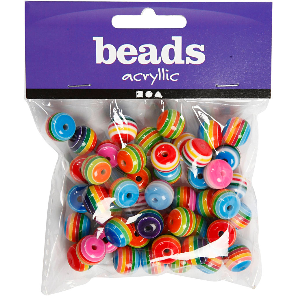 Beads Rainbow Multi Mix, 50.