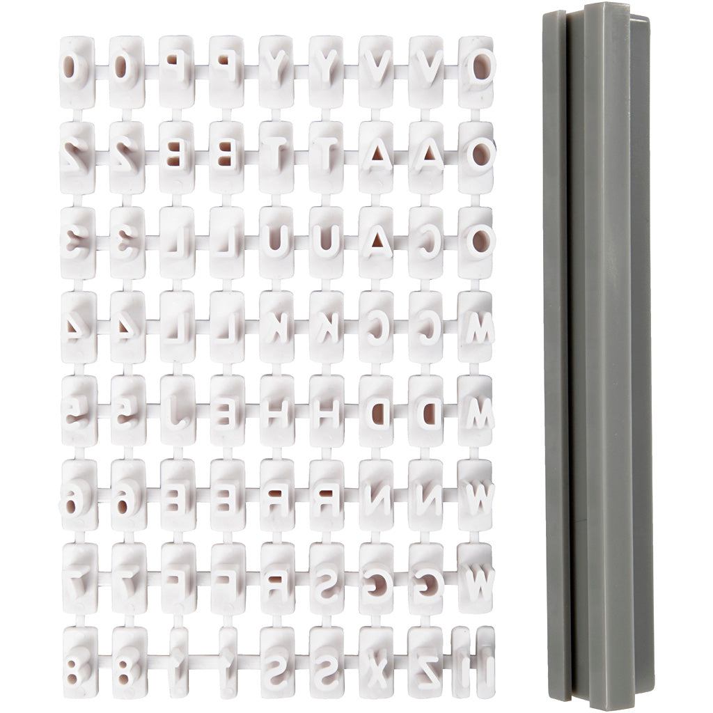 Société créative https : www.ccobby.nl jeu de tampons-de-lettres-en-caoutchouc-numéros-h-6-mm-blanc-1-set