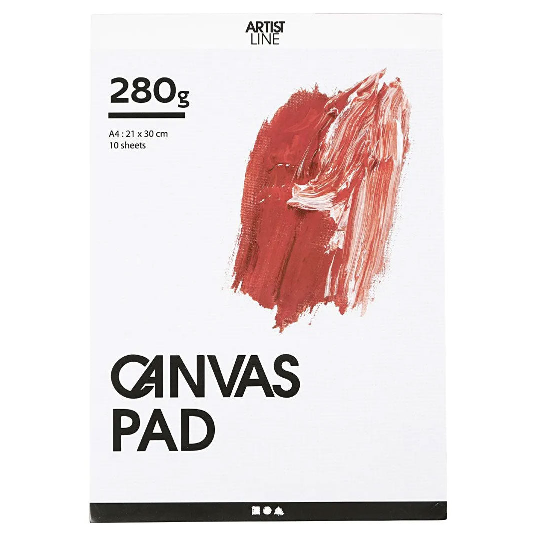 Canvas blockéiert wäiss A4 280GR, 10 Blieder