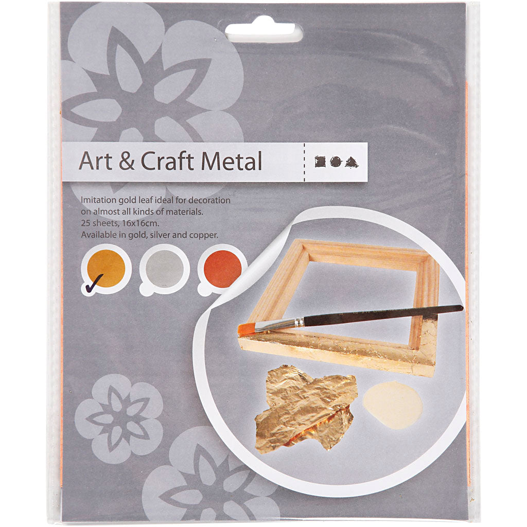 Creative Company Imitation Leaf Metal Gold, 25 ark