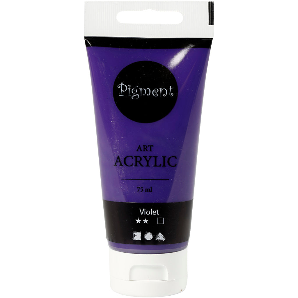 Creativ company pigment art acrylverf violet, 75ml