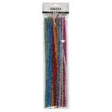 Creativ company fil chenille couleurs fortes paillettes 30cm, 24 pcs.