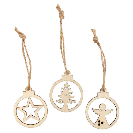 Entreprise créative https : www.ccobby.nl hanging-christmas-decoration-d-3-cm-thickness-2-7-mm-24-piece-1-box