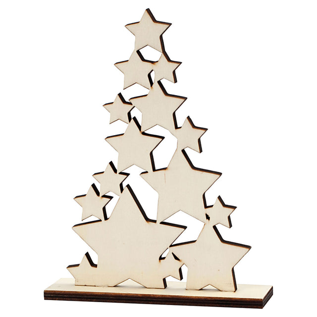 Entreprise créative https: www.ccobby.nl Sapin de Noël-h-19-6-cm-d-4-cm-w-14-7-cm-1-piece