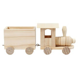 Wooden train with wagon