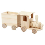 Wooden train with wagon