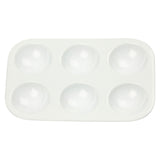 Société Creativ https: www.ccobby.nl palette-rectangulaire-palette-avec-6-compartments-dimensions-13x8-5-cm-blanc-1-pièce