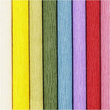Creativ company papier crépon nuances de base 8 pièces 25x60 cm