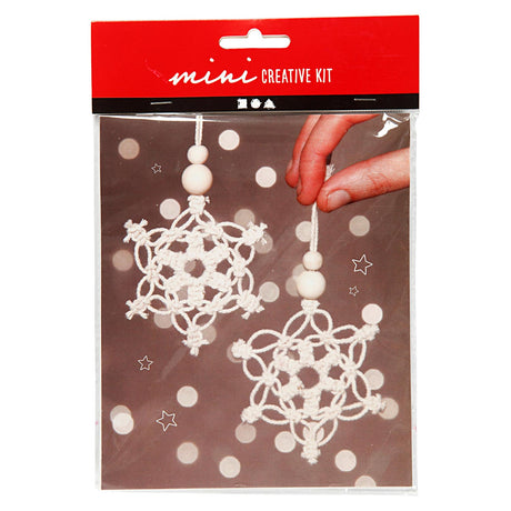 Société Creativ https : www.cchobby.nl creative-mini-kit-macrame-sneeuwflok-h-10-cm-1-doos