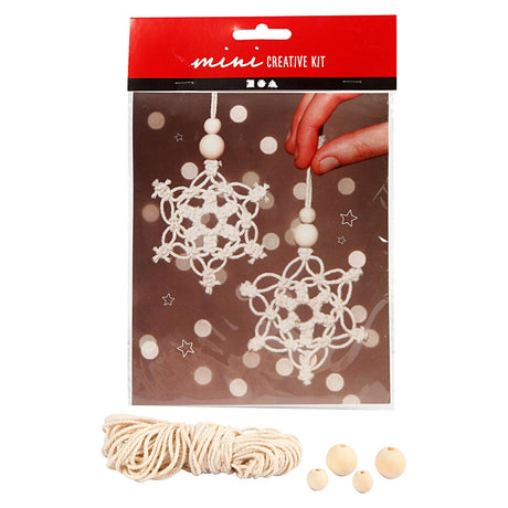 Société Creativ https : www.cchobby.nl creative-mini-kit-macrame-sneeuwflok-h-10-cm-1-doos