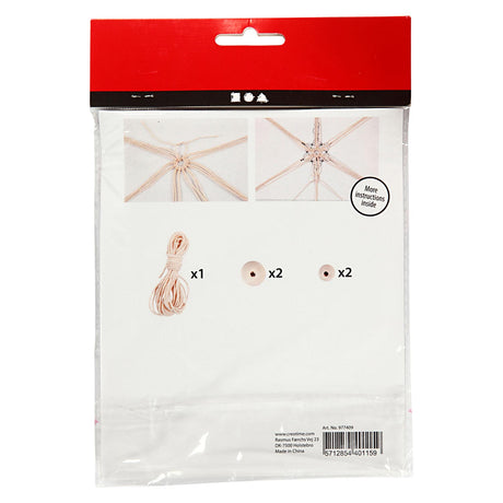 Société Creativ https : www.cchobby.nl creative-mini-kit-macrame-sneeuwflok-h-10-cm-1-doos