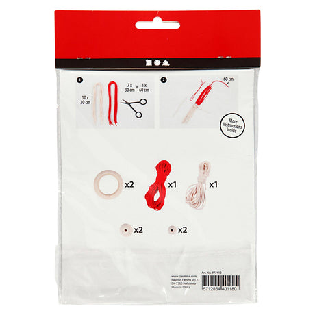 Société Creativ https: www.ccobby.nl creative-mini-kit-macrame-elf-h-14-cm-1-doos