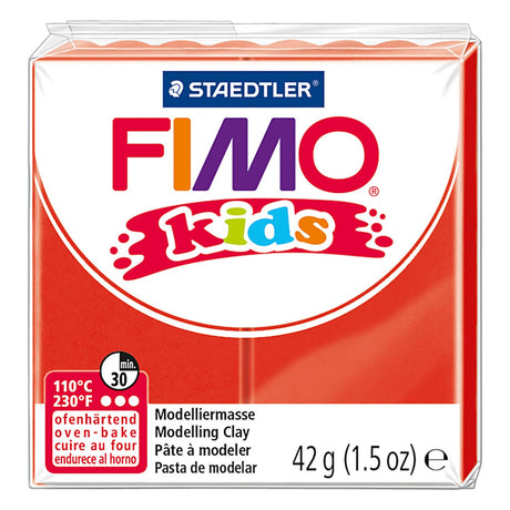 Pâte à modeler Fimo kids rouge, 42gr