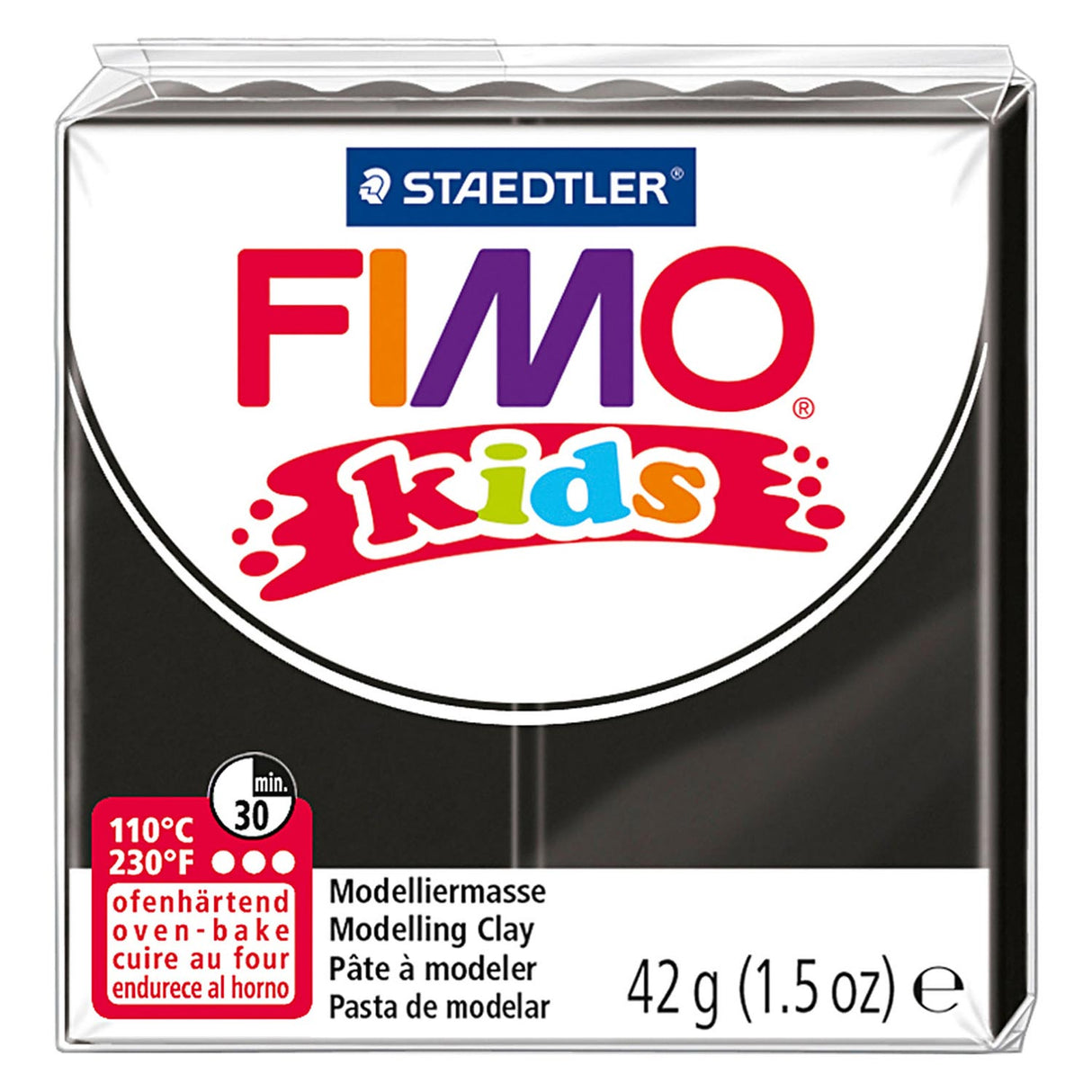 Pâte à modeler Fimo kids noire, 42gr