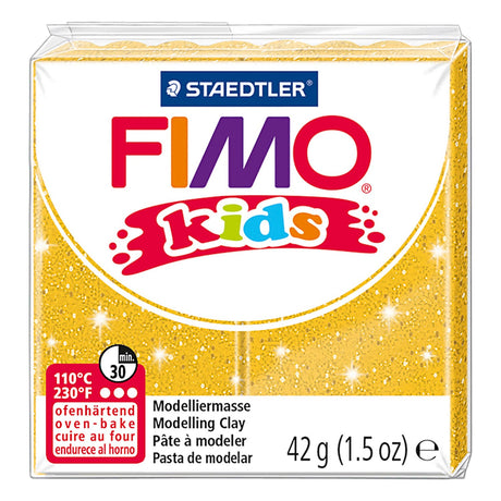 Fimo kids pâte à modeler paillettes or, 42gr