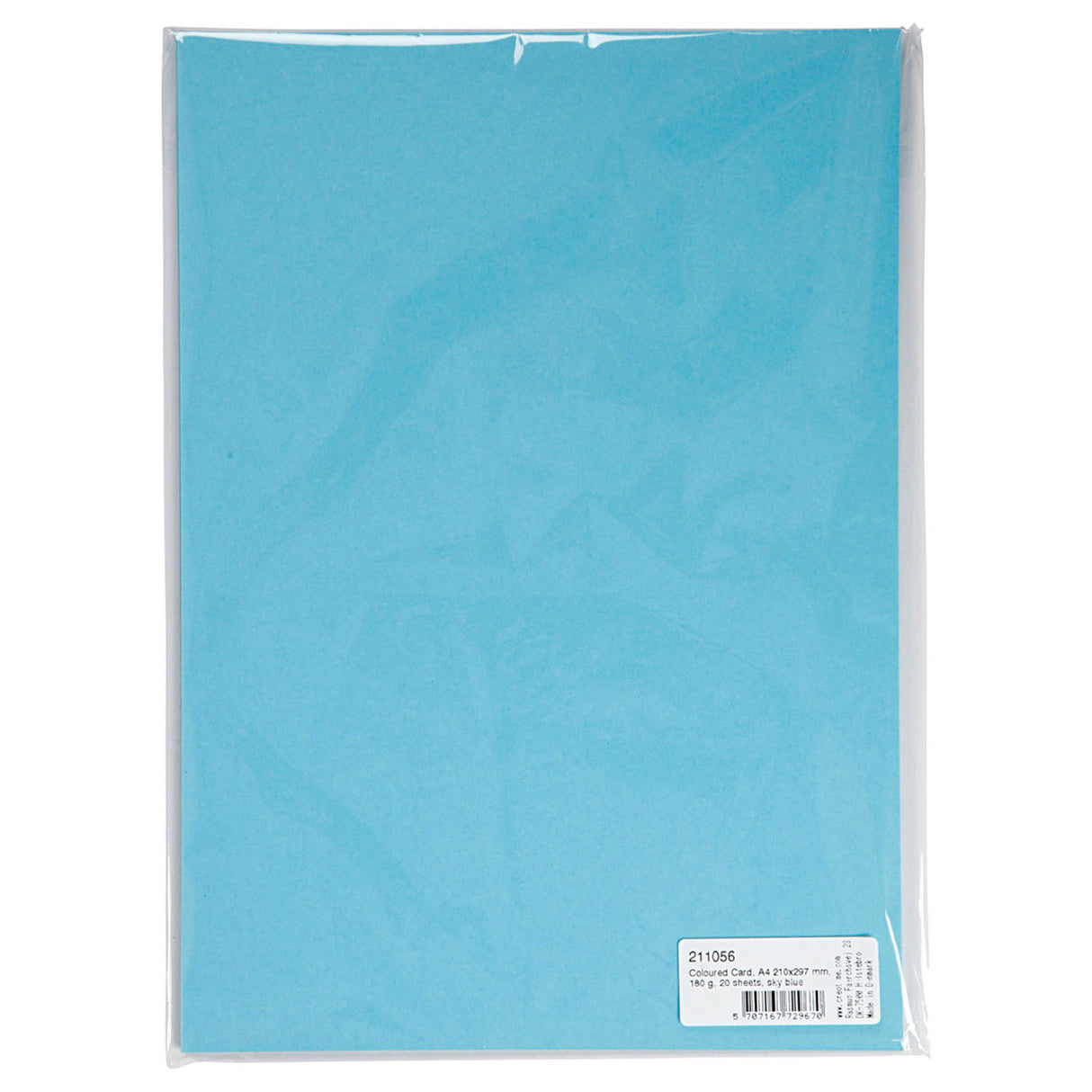 Creativ company carton coloré bleu ciel A4, 20 feuilles