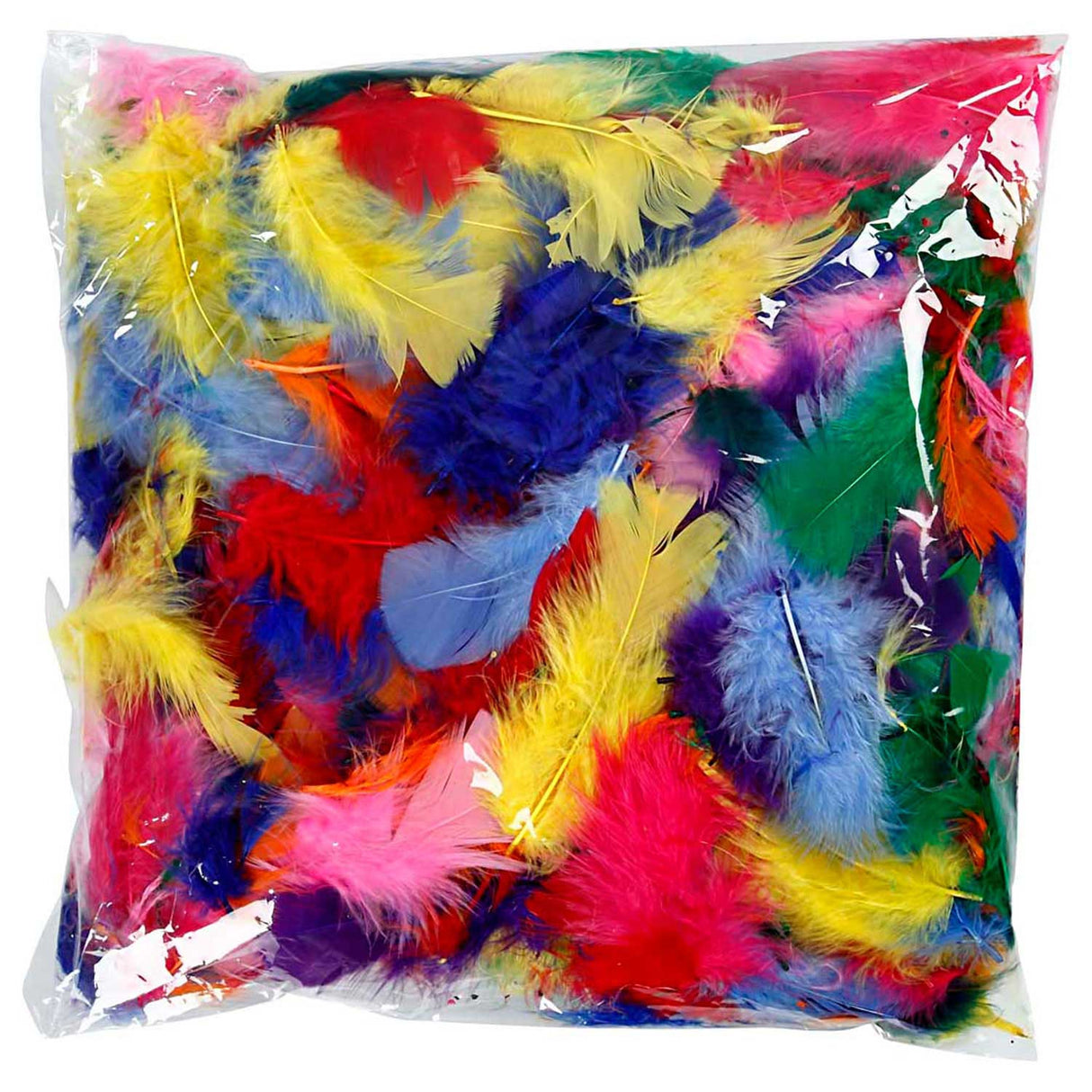 Feathers in various colors 7-8 cm, 50gr