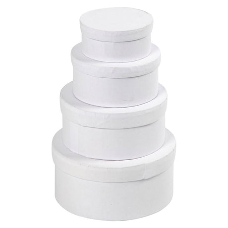 Société créative https: www.ccobby.nl round-boxes-size-8x4-10x5-12x6-14x7-cm-white-4-piece-1-set