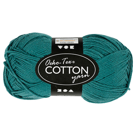 Fil de coton Creativ company, pétrole, 50gr, 170m