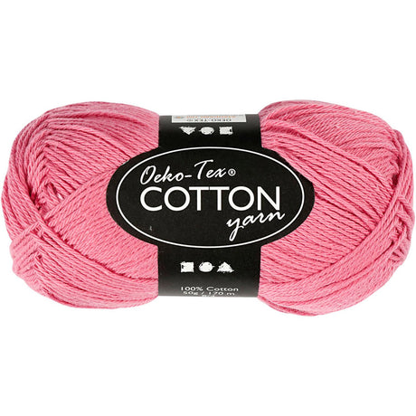 Fil de coton Creativ company, rose foncé, 50gr, 170m