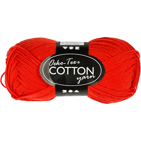 Fil de coton Creativ company, rouge, 50gr, 170m