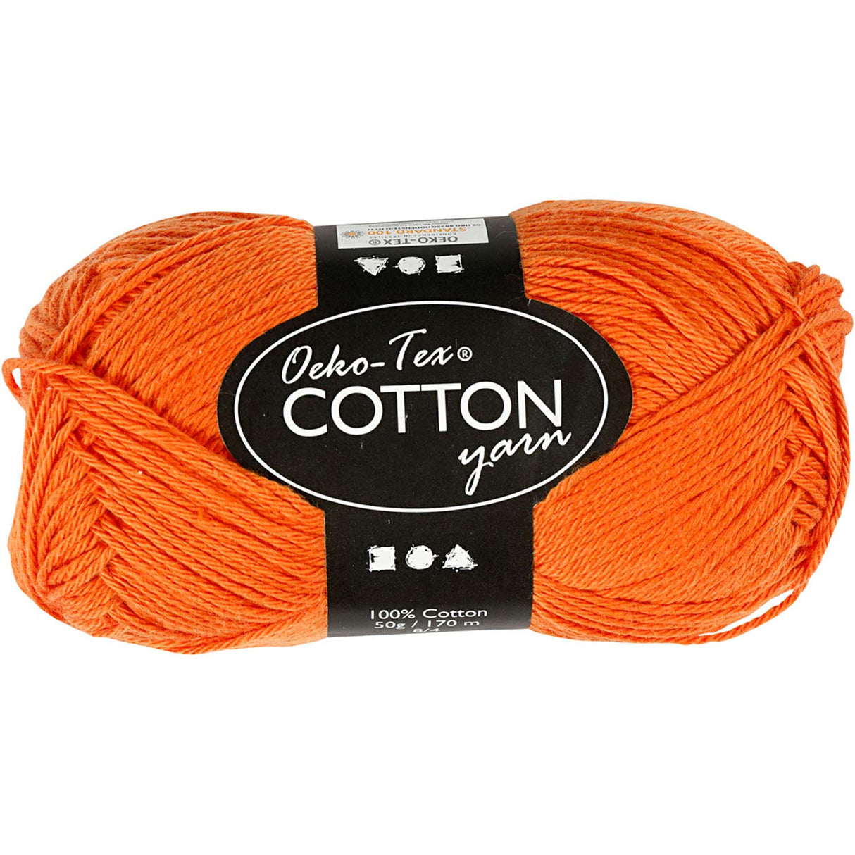 Fil de coton Creativ company, orange, 50gr, 170m