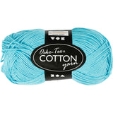 Cotton yarn, turquoise, 50gr, 170m