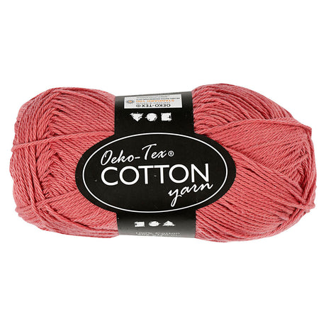 Fil de coton Creativ company, terre cuite, 50gr, 170m