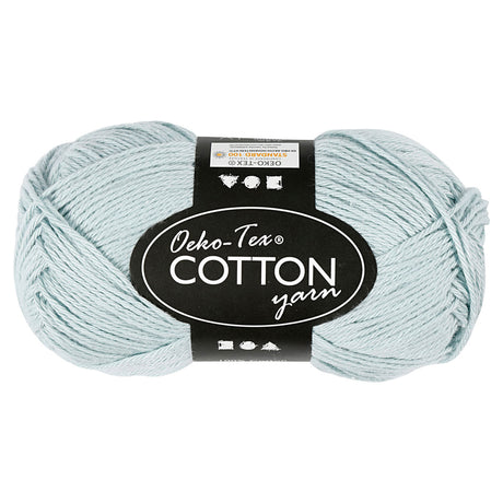 Fil de coton Creativ company, bleu tendre, 50gr, 170m