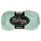 Fil de coton, vert menthe, 50gr, 170m