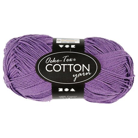 Fil de coton Creativ company, violet, 50gr, 170m