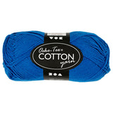 Fil de coton Creativ company, bleu cobalt, 50gr, 170m