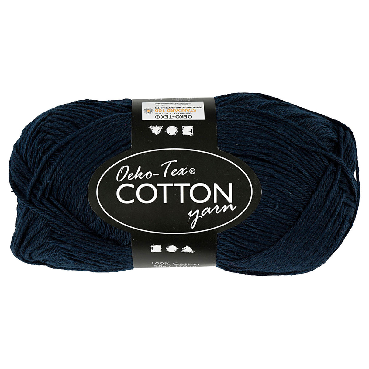Fil de coton Creativ company, bleu foncé, 50gr, 170m