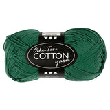 Fil de coton Creativ company, vert foncé, 50gr, 170m