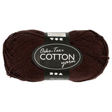 Fil de coton, brun foncé, 50gr, 170m