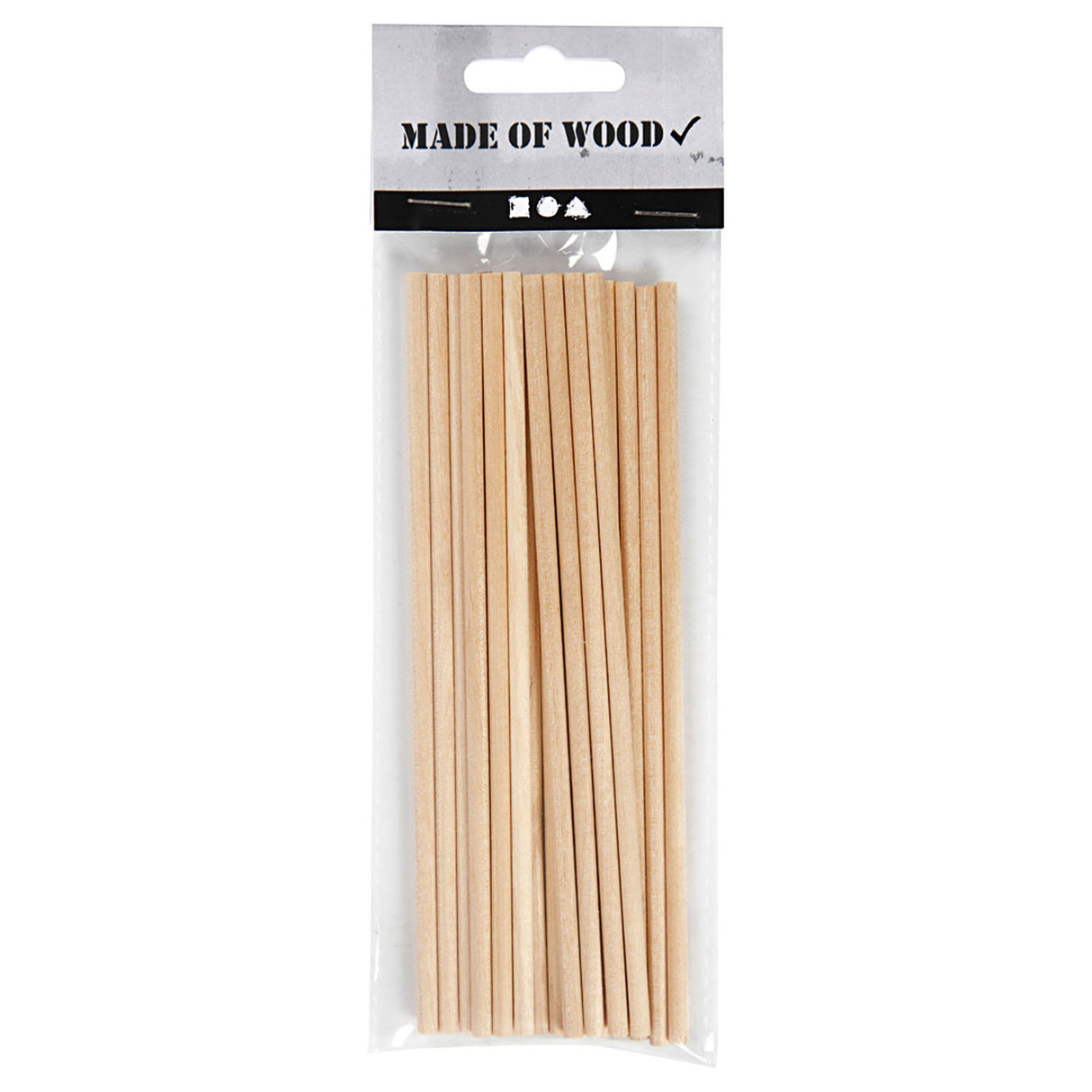 Creativ Company Round Craft Sticks Wood, 20.