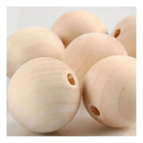 Société créative https : www.ccobby.nl wooden-bead-d-25-mm-hole-size-4-5-mm-8-piece-1-box