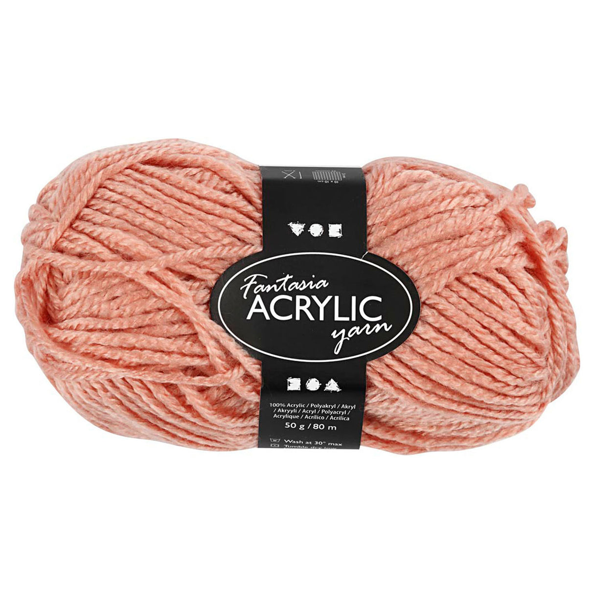 Fil acrylique Creativ company, beige, 50gr, 80m