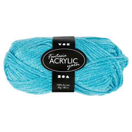 Fil acrylique Creativ company, turquoise, 50gr, 80m
