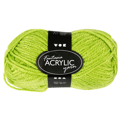 Fil acrylique Creativ company, vert clair, 50gr, 80m