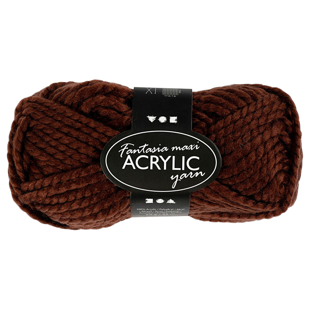 Creativ Company akrylgarn, brun, 50gr, 80 m