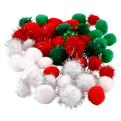 Pompons de la société Creativ Noël, 48 ​​pcs.