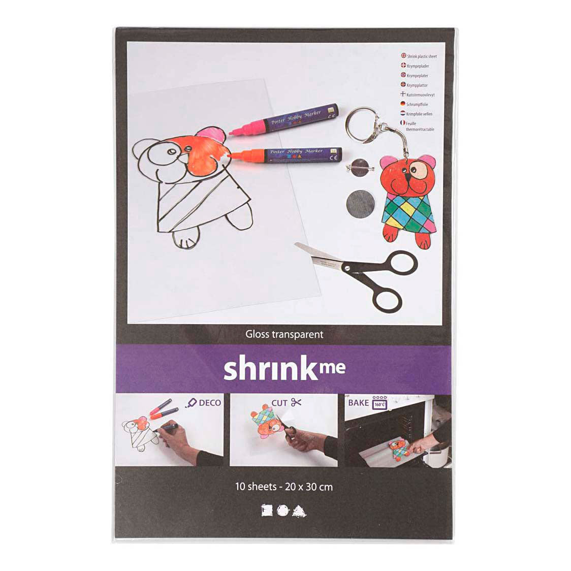 Shrink Film trasparente Shine 20x30cm, 10st.