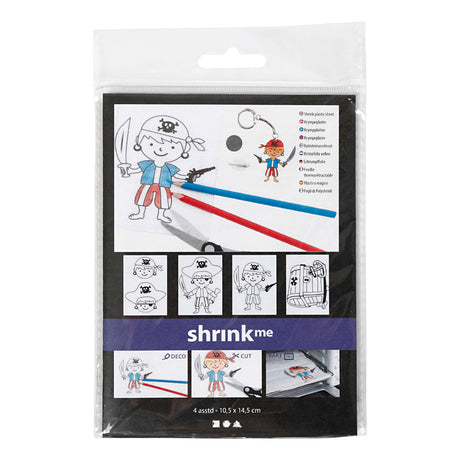 Société créative https : www.ccobby.nl feuilles-rétractable-foil-avec-motifs-pirate-sheet-10-5x14-5-cm-thickness-0-3-mm-matt-transparent-4-sheet-1-box