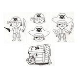 Société créative https : www.ccobby.nl feuilles-rétractable-foil-avec-motifs-pirate-sheet-10-5x14-5-cm-thickness-0-3-mm-matt-transparent-4-sheet-1-box